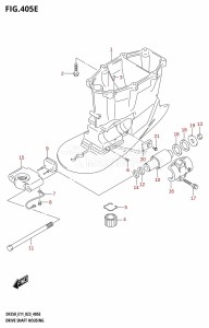 DF250Z From 25003Z-340001 (E11 E40)  2023 drawing DRIVE SHAFT HOUSING (DF250ST:X-TRANSOM)