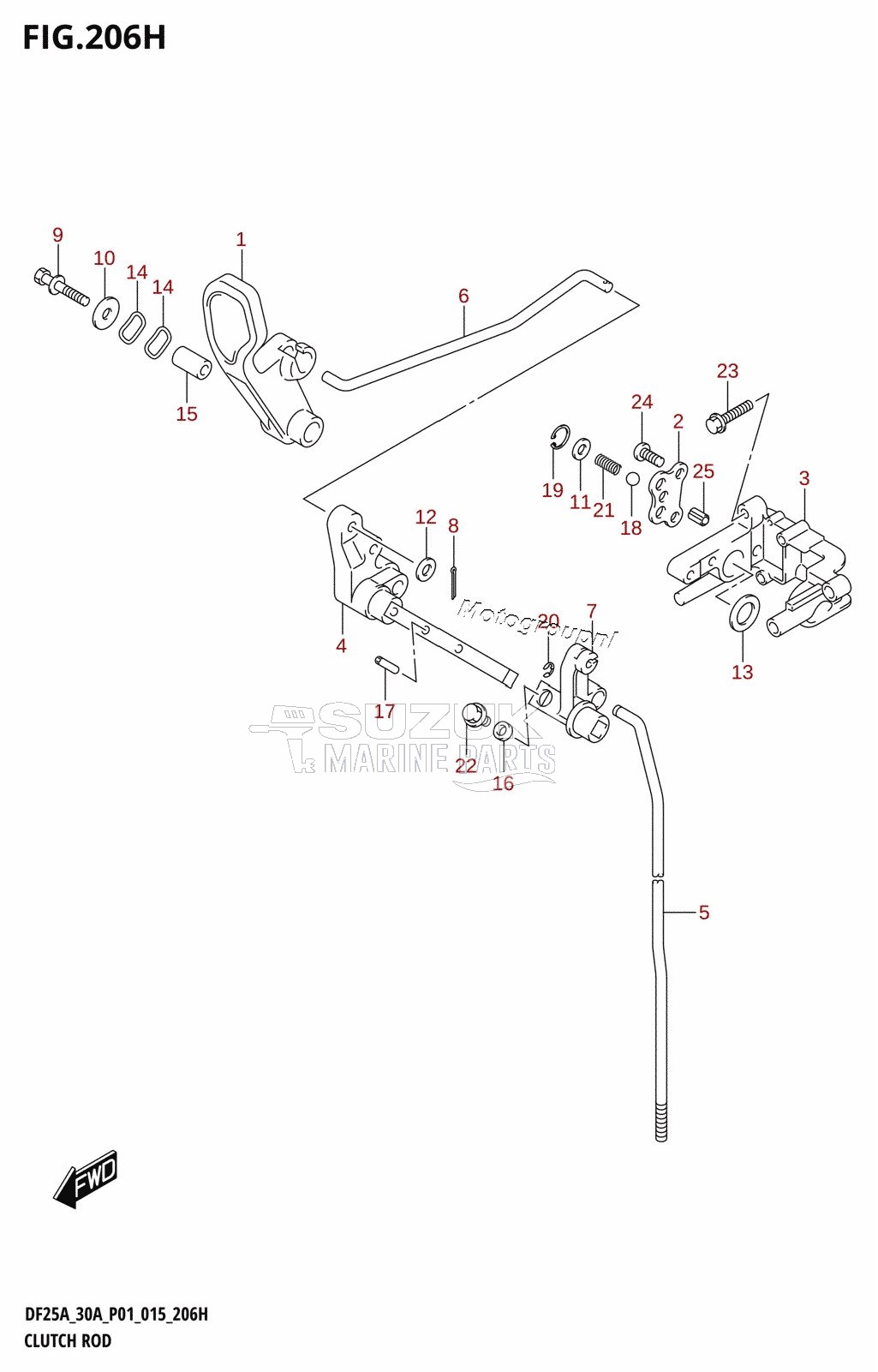 CLUTCH ROD (DF30ATH:P01)