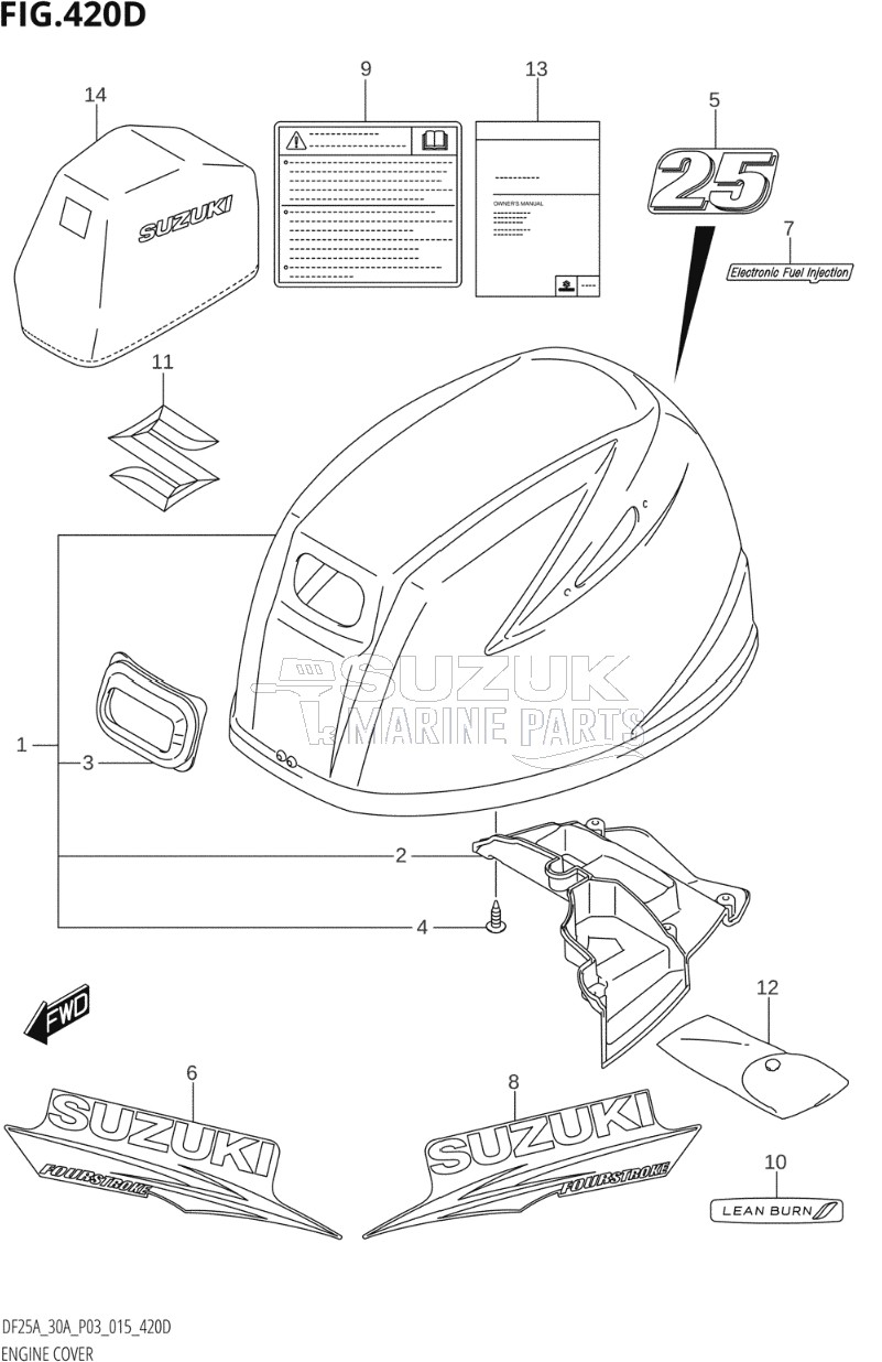 ENGINE COVER (DF25ATH:P03)