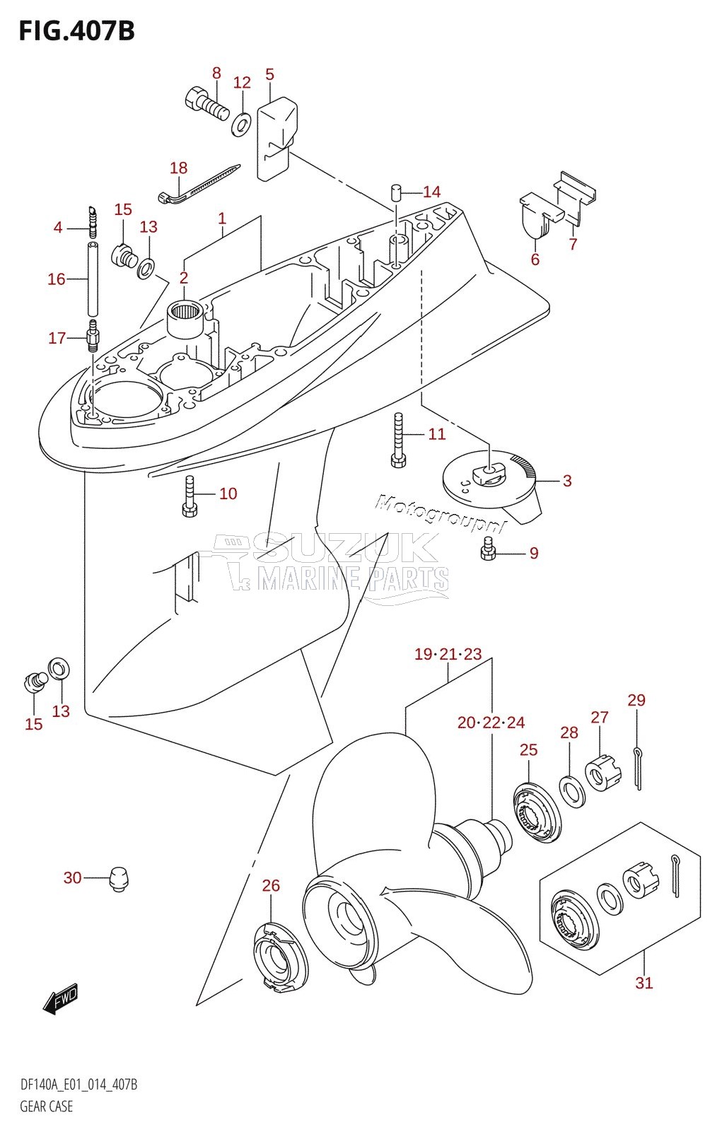 GEAR CASE (DF100AT:E40)