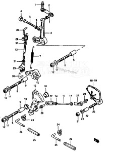 DT140 From 14001-20001 ()  1982 drawing THROTTLE LINK (MODEL VZ)