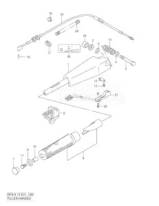 DF9.9 From 00991F-251001 ()  2002 drawing TILLER HANDLE