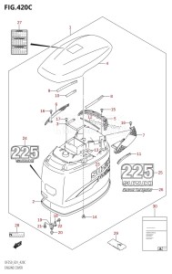 DF250 From 25003F-110001 (E01 E40)  2011 drawing ENGINE COVER ((DF225T,DF225Z):(K4,K5,K6,K7,K8,K9))