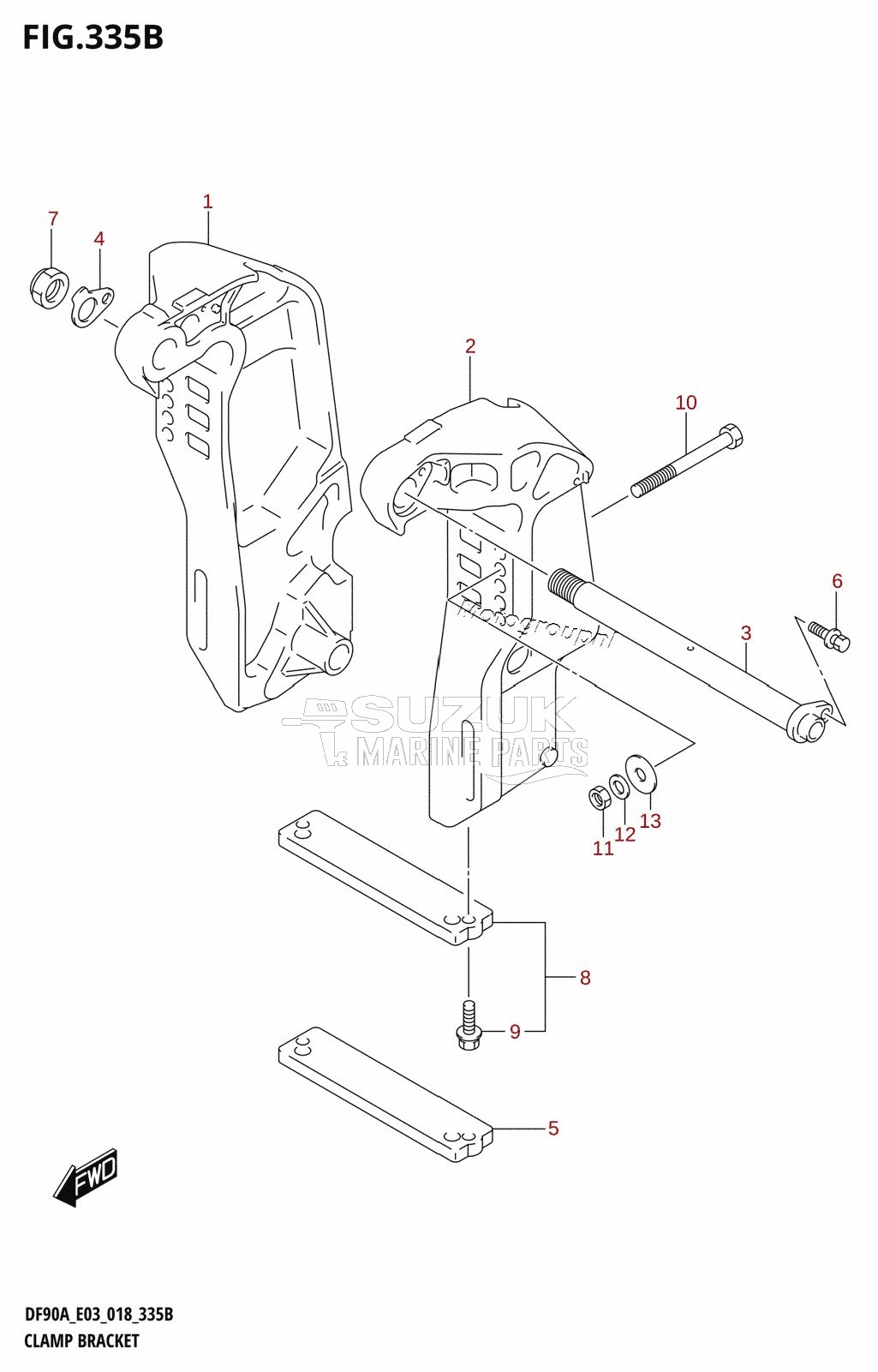 CLAMP BRACKET (DF80A)