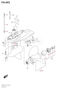 DF70A From 07003F-710001 (E03)  2017 drawing GEAR CASE (DF90ATH:E01)