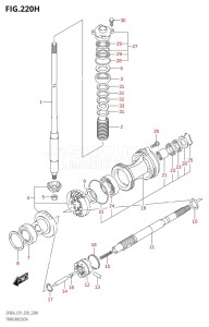 06002F-040001 (2020) 60hp E01 E40-Gen. Export 1 - Costa Rica (DF60A  DF60AQH  DF60ATH) DF60A drawing TRANSMISSION (DF50AVTH:E01)