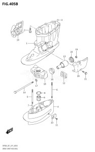 10004F-910001 (2019) 100hp E01 E40-Gen. Export 1 - Costa Rica (DF100B) DF100B drawing DRIVE SHAFT HOUSING (DF70ATH,DF80A,DF90ATH)