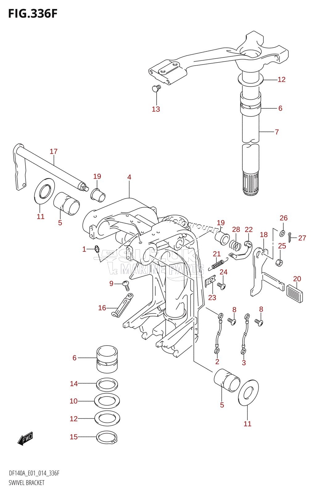 SWIVEL BRACKET (DF115AZ:E40)