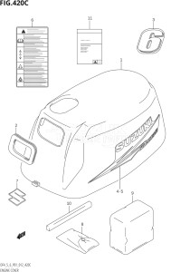 00502F-210001 (2012) 5hp P01-Gen. Export 1 (DF5) DF5 drawing ENGINE COVER (DF6:P01)