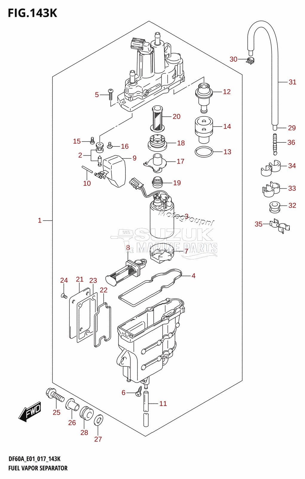 FUEL VAPOR SEPARATOR (DF60AQH:E40)