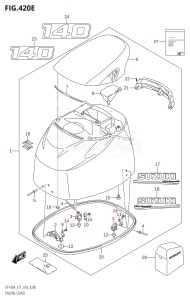 DF140A From 14003F-810001 (E11 E40)  2018 drawing ENGINE COVER (DF140AT:E40,DF140AZ:E40)