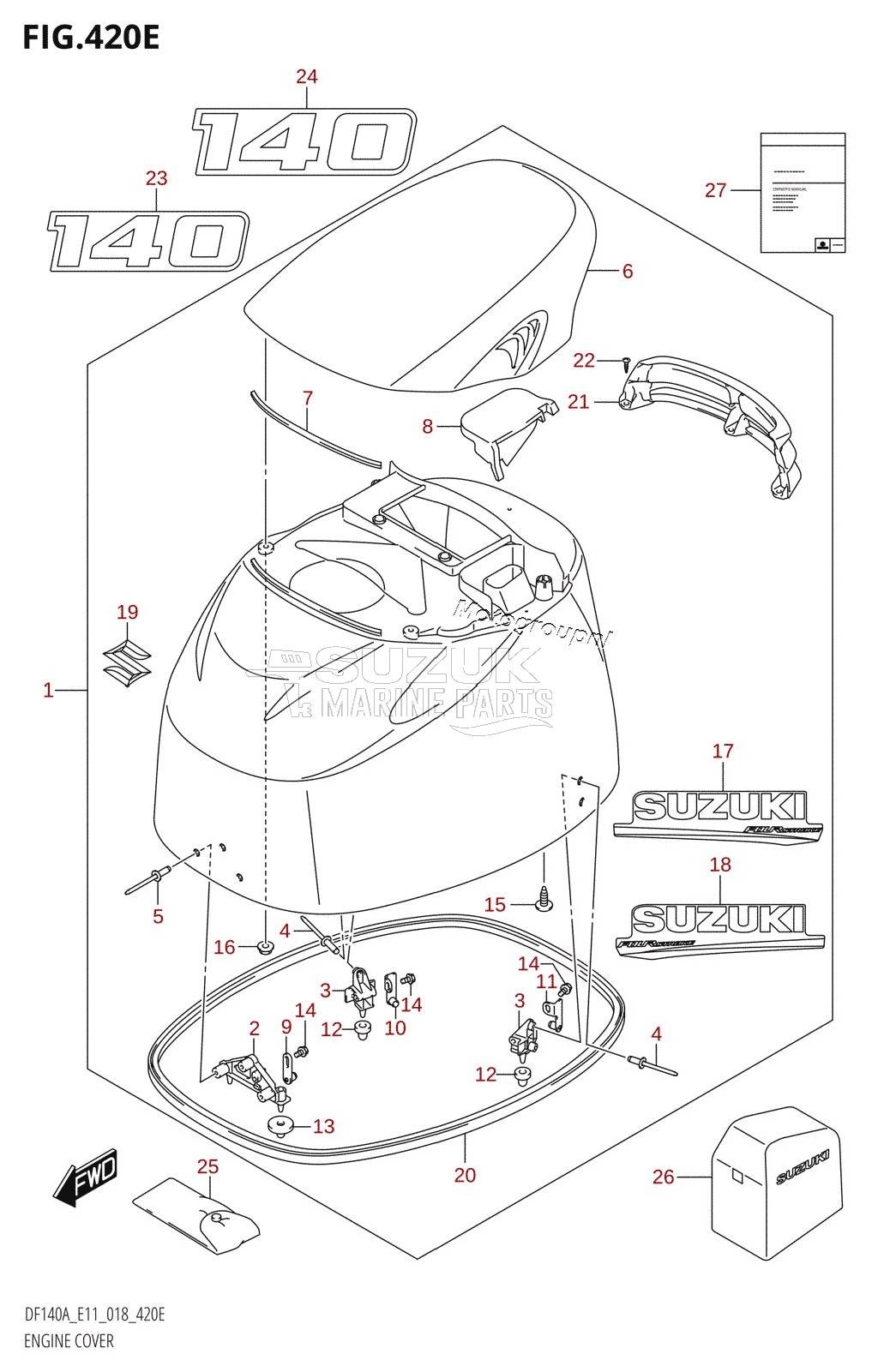 ENGINE COVER (DF140AT:E40,DF140AZ:E40)