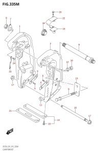 DF225Z From 22503Z-510001 (E01 E40)  2005 drawing CLAMP BRACKET (DF250Z:E40:(X-TRANSOM,XX-TRANSOM))