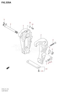 06002F-110001 (2011) 60hp E01 E40-Gen. Export 1 - Costa Rica (DF60AQH  DF60AT  DF60ATH  DF60AWQH  DF60AWT  DF60AWTH) DF60A drawing CLAMP BRACKET (DF40AST,DF60AT,DF60ATH,DF60AWT,DF60AWTH)