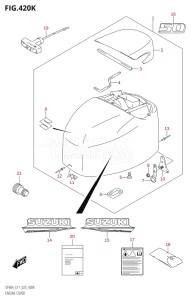 04005F-240001 (2022) 40hp E34-Italy (DF40ASVT  DF40ASVT) DF40A drawing ENGINE COVER (DF50A:E11:(021,022,023))