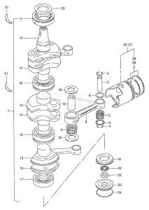 DT60 From 06002-581001 ()  1995 drawing CRANKSHAFT