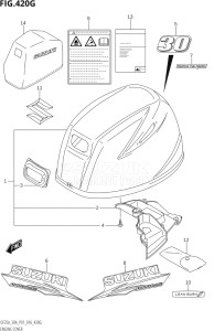 02504F-610001 (2016) 25hp P01-Gen. Export 1 (DF25A  DF25AR  DF25AT  DF25ATH) DF25A drawing ENGINE COVER (DF30AT:P01)