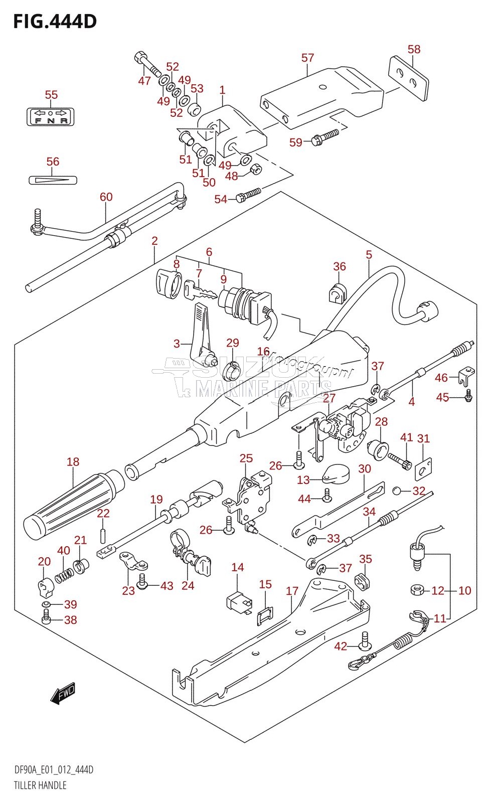 TILLER HANDLE (DF90ATH:E40)