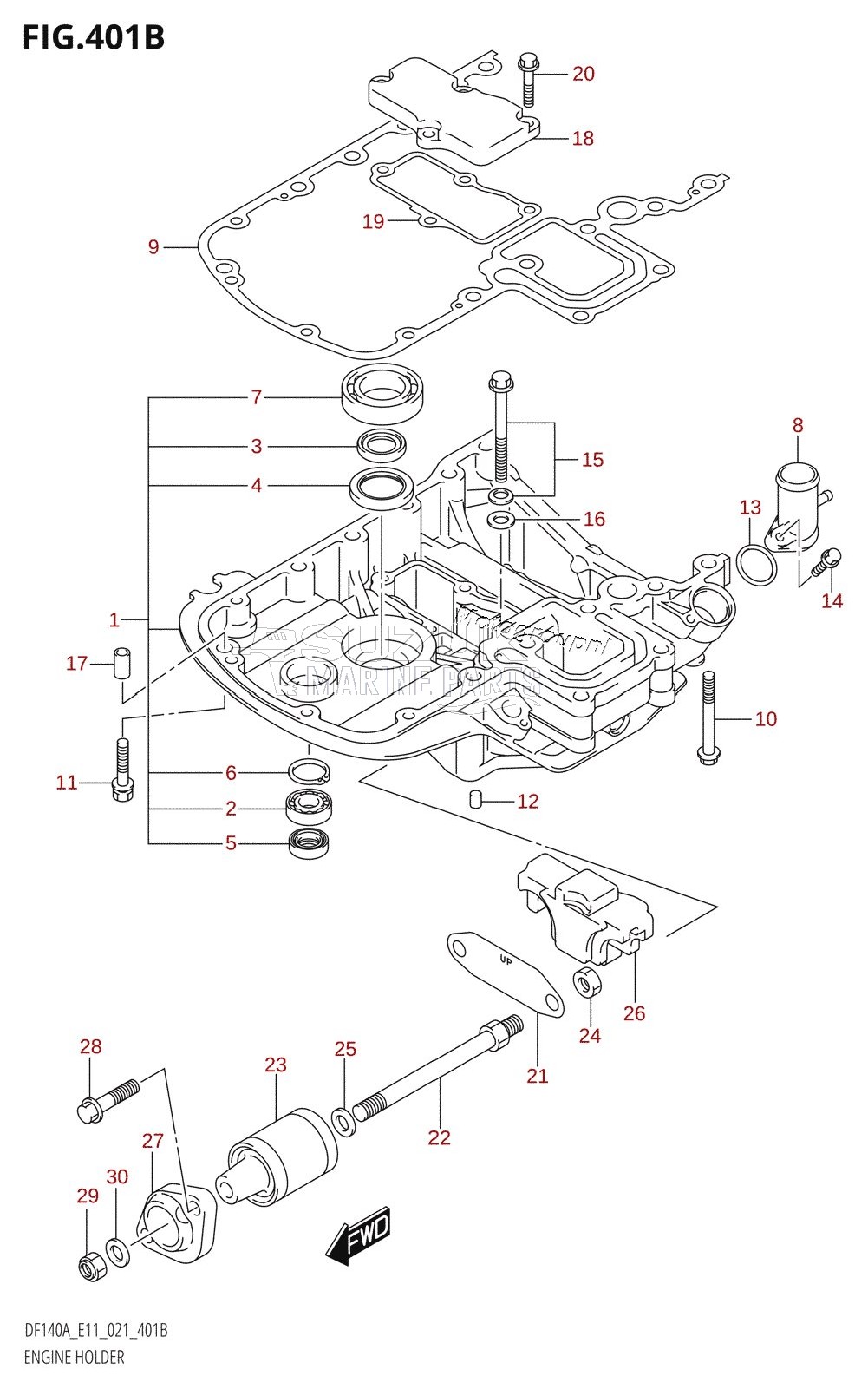 ENGINE HOLDER (DF115AT,DF115AZ,DF140AT,DF140AZ)