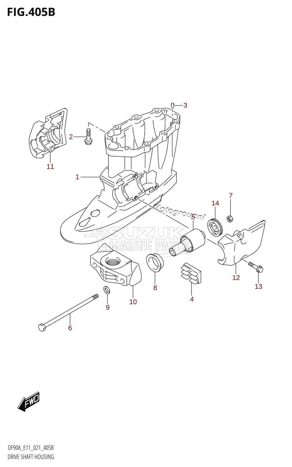 DRIVE SHAFT HOUSING ((DF70ATH,DF90ATH):(E01,E11))