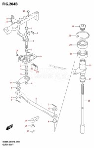 DF200AZ From 20003Z-610001 (E03)  2016 drawing CLUTCH SHAFT (DF200AT:E40)