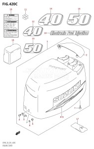 DF50 From 05001F-880001 (E01 E40)  2008 drawing ENGINE COVER (K10)