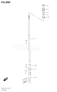 04003F-710001 (2017) 40hp E01-Gen. Export 1 (DF40A  DF40AQH  DF40ATH) DF40A drawing CLUTCH ROD (DF50ATH:E01)