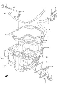 Outboard DF 150 drawing Oil Pan