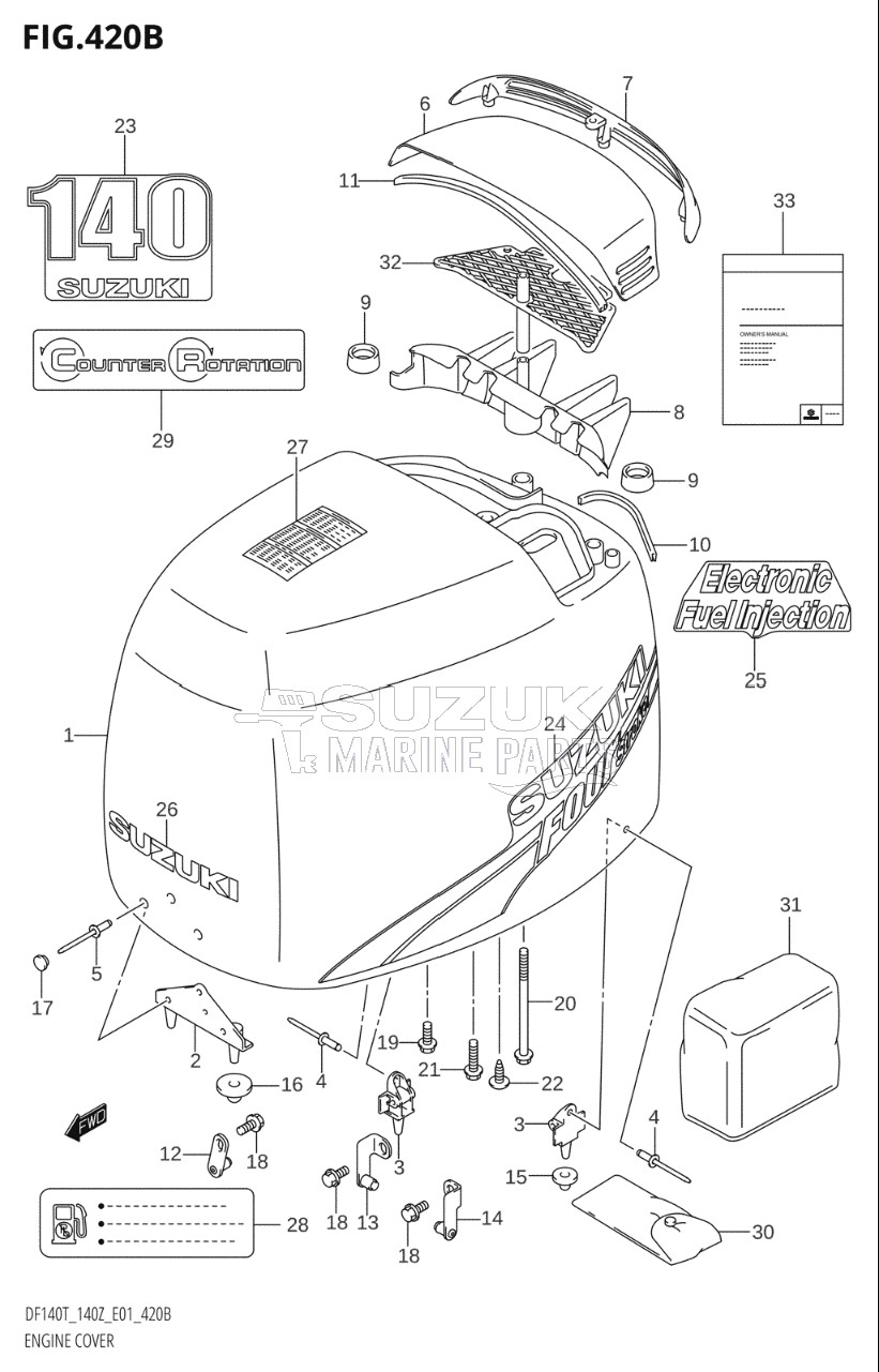 ENGINE COVER (K3,K4,K5,K6,K7,K8,K9)