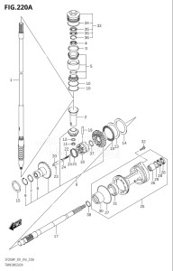 20003P-610001 (2016) 200hp E01 E40-Gen. Export 1 - Costa Rica (DF200AP) DF200AP drawing TRANSMISSION (DF200AP:E01)