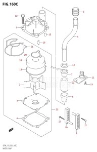 DF115T From 11501F-151001 (E01)  2001 drawing WATER PUMP (DF90T:(K6,K7,K8),(DF115T,DF115WT):(K6,K7,K8,K9,K10,011),DF100T,DF115WZ,DF115Z)