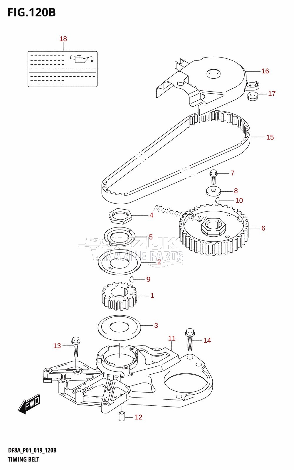 TIMING BELT (DF8AR,DF9.9AR)