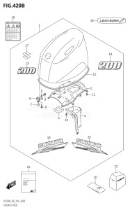 20003Z-610001 (2016) 200hp E01 E40-Gen. Export 1 - Costa Rica (DF200AZ) DF200AZ drawing ENGINE COVER (DF200AT:E03)