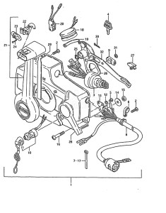 Outboard DT 140 drawing Remote Control (1984)