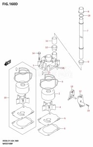 DF225T From 22503F-440001 (E11 - E40)  2024 drawing WATER PUMP ((DF200T,DF200Z,DF225T,DF225Z,DF250T,DF250Z):E40)