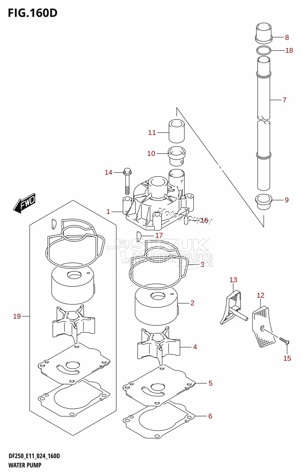 WATER PUMP ((DF200T,DF200Z,DF225T,DF225Z,DF250T,DF250Z):E40)