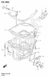 DF175AT From 17503F-440001 (E11 - E40)  2024 drawing OIL PAN