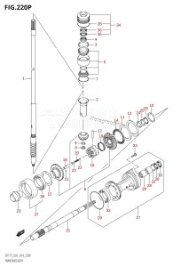 DF175ZG From 17502Z-410001 (E01 E40)  2014 drawing TRANSMISSION (DF175Z:E40)