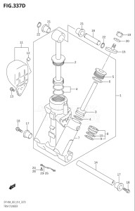 10003F-410001 (2014) 100hp E03-USA (DF100AT) DF100A drawing TRIM CYLINDER (DF140AT:E03)