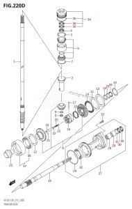 DF200Z From 20002Z-310001 (E03)  2013 drawing TRANSMISSION (DF225Z:E03)