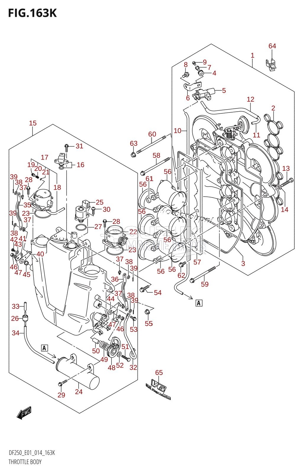 THROTTLE BODY (DF250T:E40)