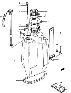 DT140 From 14001-101001 ()  1981 drawing OIL TANK (MODEL VZ)