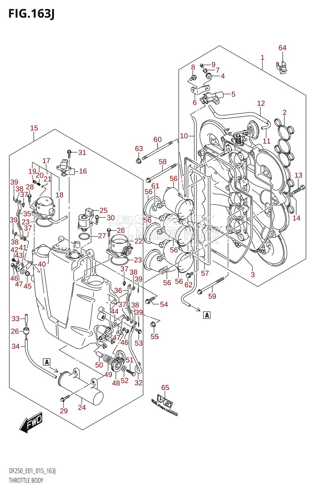 THROTTLE BODY (DF250T:E01)