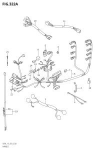 09001F-251001 (2002) 90hp E01-Gen. Export 1 (DF90TK2) DF90 drawing HARNESS