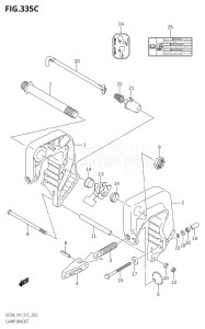 01504F-310001 (2013) 15hp P01-Gen. Export 1 (DF15A  DF15A    DF15AR  DF15AR    DF15AT) DF15A drawing CLAMP BRACKET (DF15A:P01)