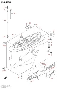 DF250 From 25003F-310001 (E03)  2013 drawing GEAR CASE (DF250ST:E03)