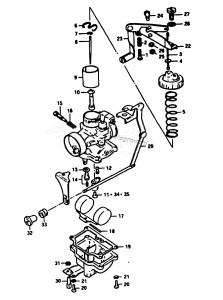 DT4 From d-10001 ()  1983 drawing CARBURETOR (DT9)