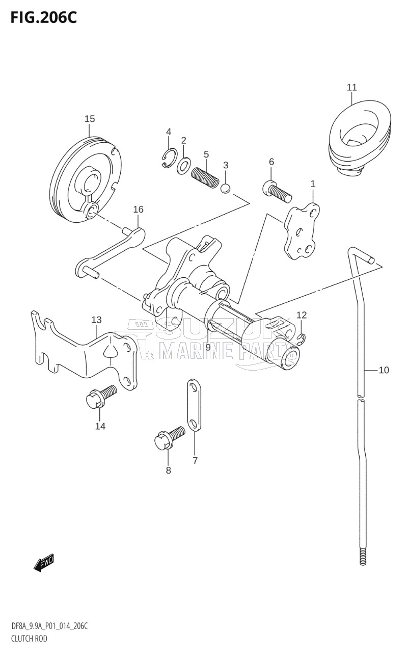 CLUTCH ROD (DF9.9A:P01)