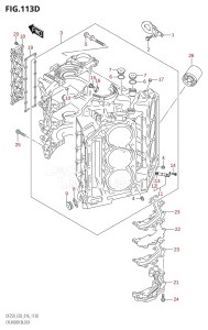 DF225Z From 22503Z-610001 (E03)  2016 drawing CYLINDER BLOCK (DF225Z:E03)