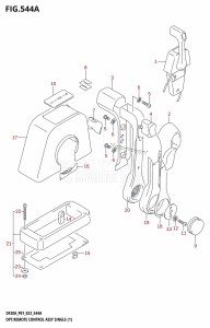 DF9.9B From 00995F-240001 (E01 P01   -)  2022 drawing OPT:REMOTE CONTROL ASSY SINGLE (1) (DF9.9B,DF9.9BR,DF9.9BT,DF15A)